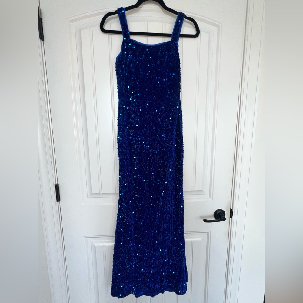 JJs House Royal Blue Sequin Evening Gown